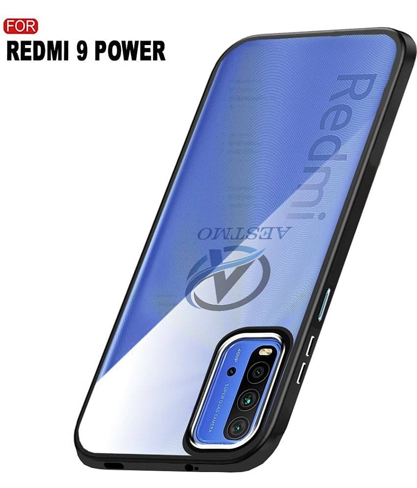 AESTMO - Transparent Polycarbonate Plain Cases Compatible For Xiaomi Redmi 9 Power ( Pack of 1 )