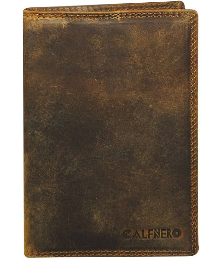 Calfnero Leather Tan Passport Holder