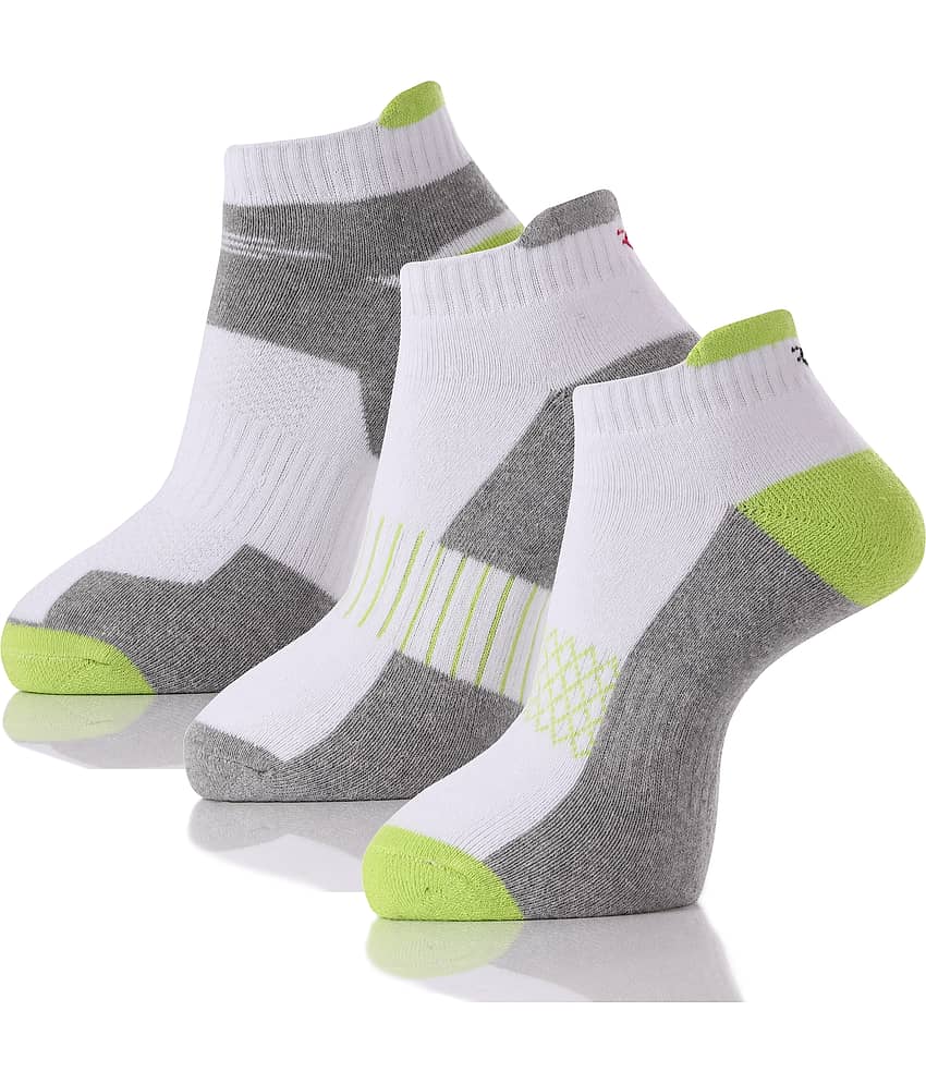 RC. ROYAL CLASS - Cotton Men's Colorblock White Ankle Length Socks ( Pack of 3 )