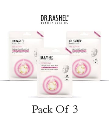 DR.RASHEL Age Defying Sheet Mask for Deep Hydration Suits All Skin Types 20 gm each ( Pack of 3)