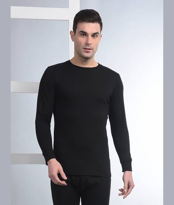 Force NXT Pack of 1 Cotton Blend Thermal Tops For Men's ( Black )