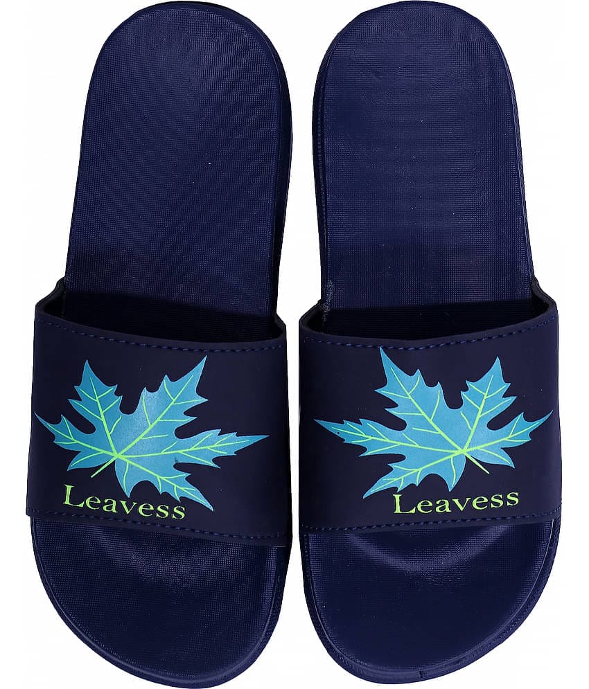 Leavess - Black Men's Slide Flip Flop