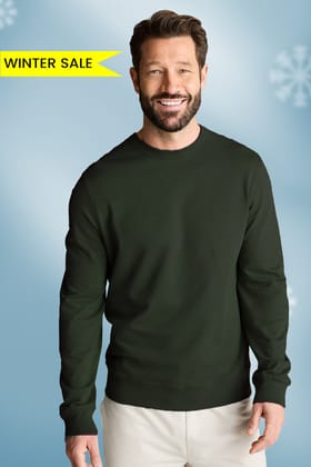 Army Green - Fleece Sweatshirt-S