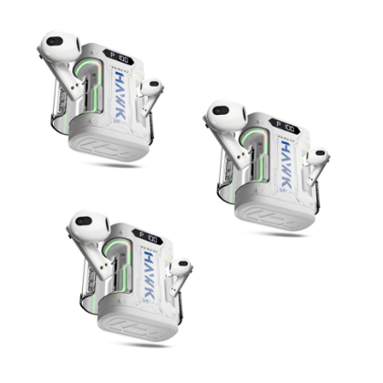 Walta Elite Hawk 151 TWS Gaming Earbuds, Metal Glider & Gliding Blade Sound, Upto 50 Hrs Playtime & BTv5.3. - White, Pack of 3