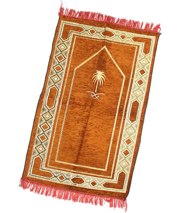 ADIRNY Orange Single Cotton Prayer Mat ( 110 X 70 cm )