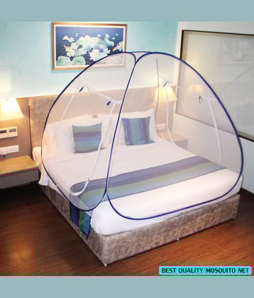 ShreejiHuf King Blue Plain Mosquito Net