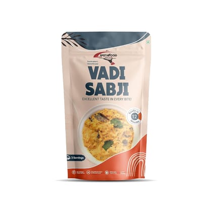 INSTAFOOD Vadi Sabji | Ready to Eat & Cook Meal | Zip Lock Packaging | Vegetarian Meal | Just Add butter Milk And Cook, 150 gm INSTAFOOD Vadi Sabji | Ready to Eat & Cook Meal | Zip Lock Packaging | Vegetarian Meal | Just Add butter Milk And Cook, 150 gm