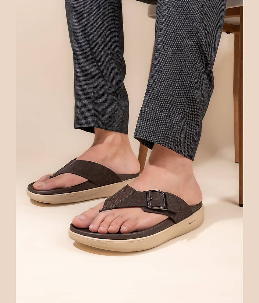 Fentacia Fentacia Men Brown Casual Comfort Sandals Brown Men's Daily Slipper