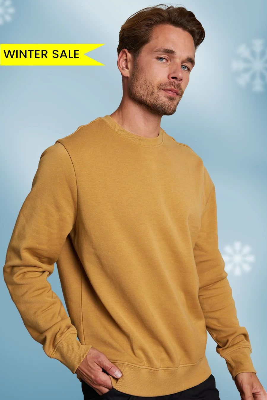Mustard - Fleece Sweatshirt-XS