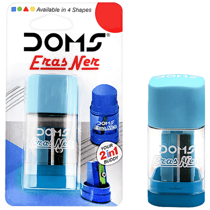 Doms Eras Ner Eraser & Sharpener, With Anti, Rust Coating, Long, Lasting, 1 Pc