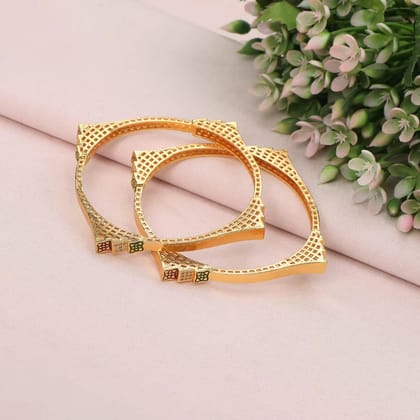 Gold Plated Traditional AD set of 2 Kada