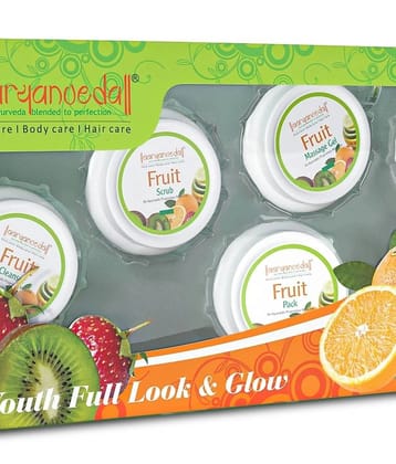Aaryanveda Fruit Facial Kit 5 Steps ,Complete Skin Rejuvenation, Brightening & Hydration,210g (Pack of 1)