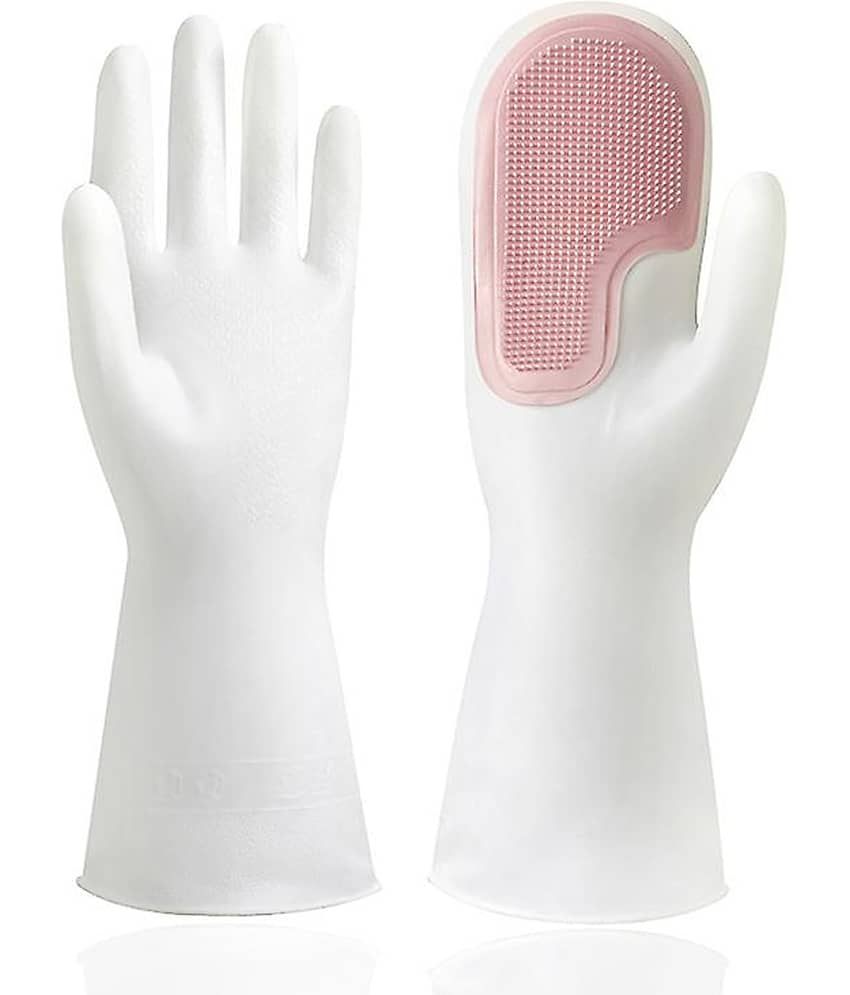 RIVERNEST Multicolor Silicone Free Size Cleaning Gloves ( Pack of 1 )