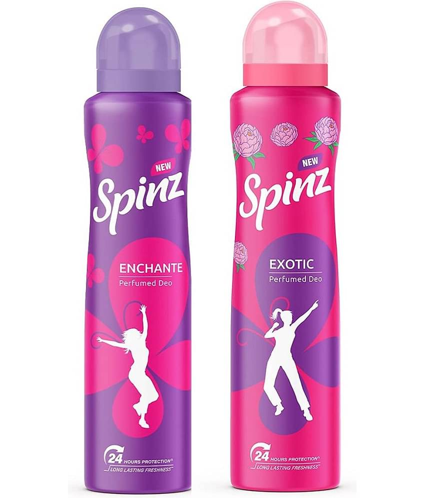 Spinz - 1 EXOTIC 1 ENCHANTE Deodorant Spray for Unisex 300 ml ( Pack of 2 )