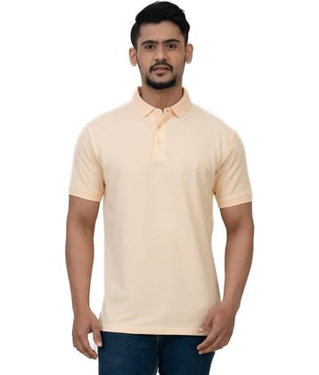 Cotstyle Pack of 1 Cotton Blend Regular Fit Solid Half Sleeves Men's Polo T Shirt ( Pink )