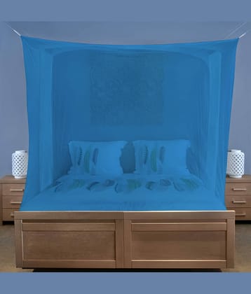 NISSI - Blue HDPE - High Density Poly Ethylene Hanging Mosquito Net, Machardani ( Pack of 1 )