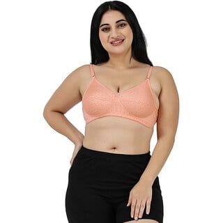 Women Printed Medium Coverage Non Padded Bra(Rose) Women Printed Medium Coverage Non Padded Bra(Rose)