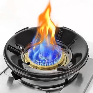 Gas Saver Burner Stand Windproof Gas Saver, Gas Saver Burner Jali For Home Gas Stove, Energy Saving Round Burn (Black)