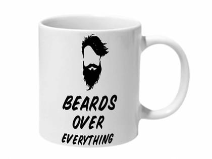 Multicolor Beards Over Everything Ceramic Mug
