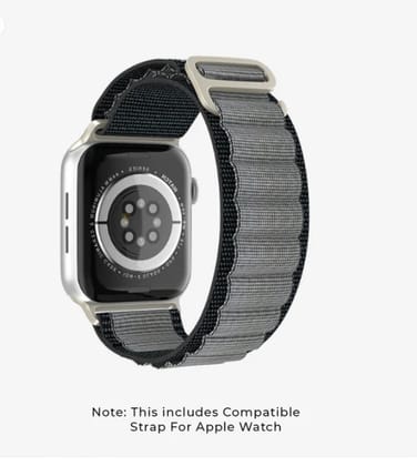 Paris - Signature Style Apple Watch Strap - Gray 49 MM Paris - Signature Style Apple Watch Strap - Gray 49 MM