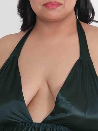 Klamotten Women's Plus Size Sexy Black Babydoll Dress for Honeymoon BB36Gb