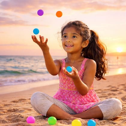 KARTHI7OCT STORE Jumping Ball Small Size (Pack of16) � Mini Neon Bouncy Balls � 30 mm Diameter � Crazy Bouncy Rubber Balls for Kids & Cat � Multicolor (6 Colors) � Indoor & Outdoor Play