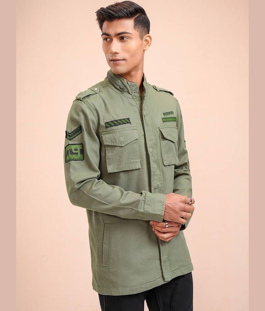 Locomotive Cotton Men's Tailored Jacket - Olive ( Pack of 1 )