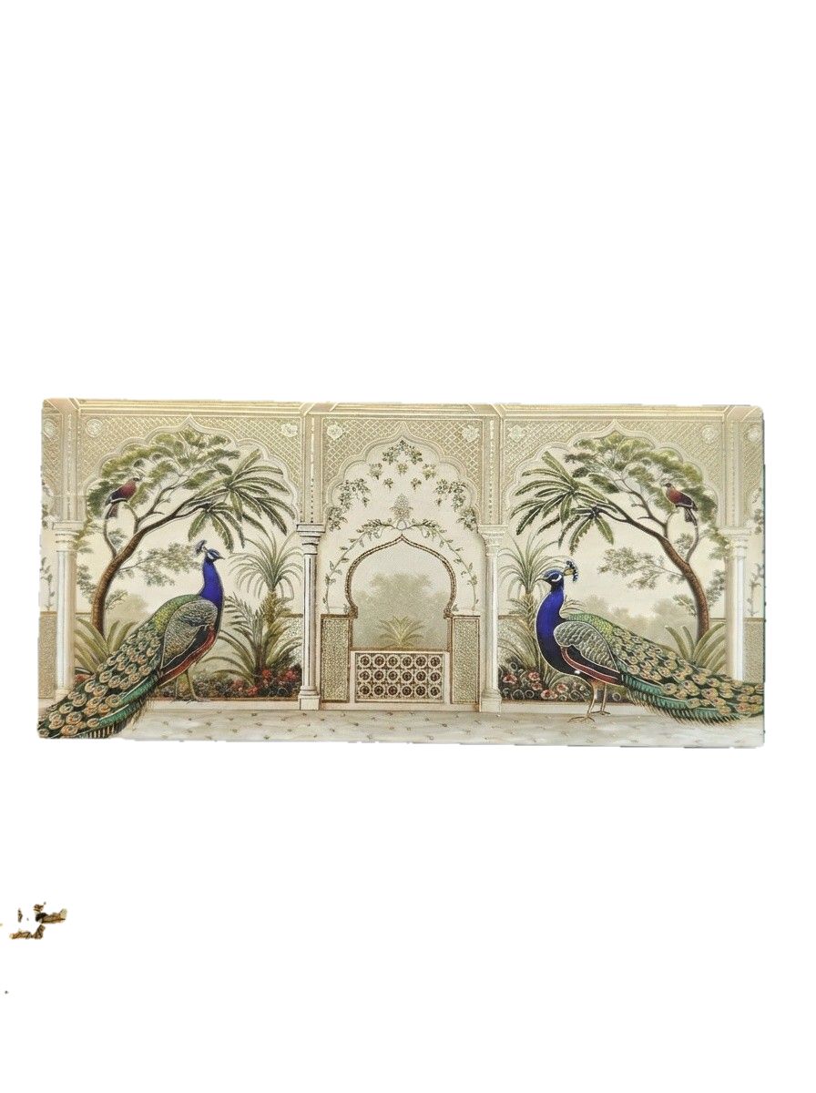 Luxury Peacock Design Embossed Money Envelopes for Weddings and Celebrations 250 GSM