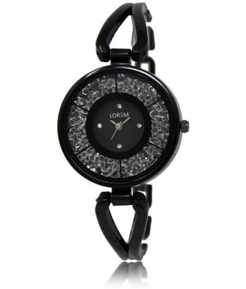 Lorem - Black Metal Analog Womens Watch