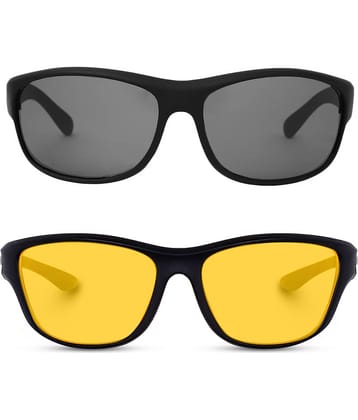 Kanny Devis - Night Vision Yellow Riding Goggles ( Pack of 2 )