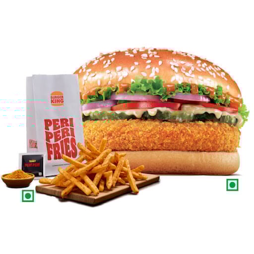 Original Whopper Veg+Peri Peri Fries(M).