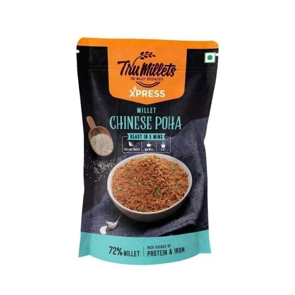Trumillets 180gm Instant Kodo Millet Chinese Poha Powder Mix With Rice | Traditional Masalas Mix | Ready to Cook | Tasty Ready to Eat Chinese Poha | No Artificial Colors and Flavours