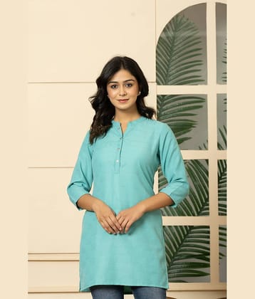 Flamboyant Mint Green Cotton Blend Women's Tunic ( Pack of 1 )