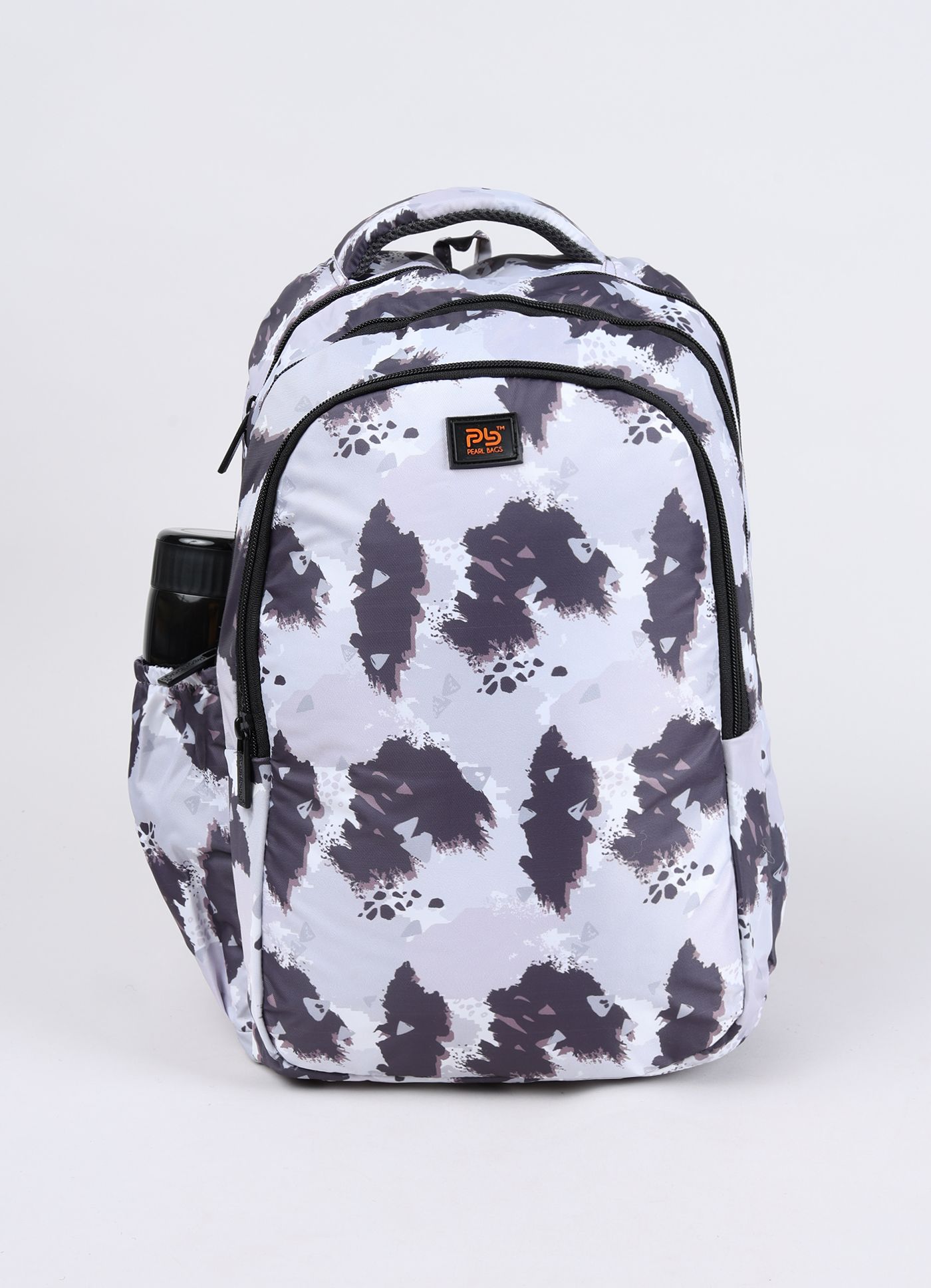 PB Pearlbags AOP-MIX 17L Printed Backpack , 3 Compartments, Bottle Holder, Organizer, Premium Fabric, Water Resistant Anti Theft , School Bag for Boys and Girls