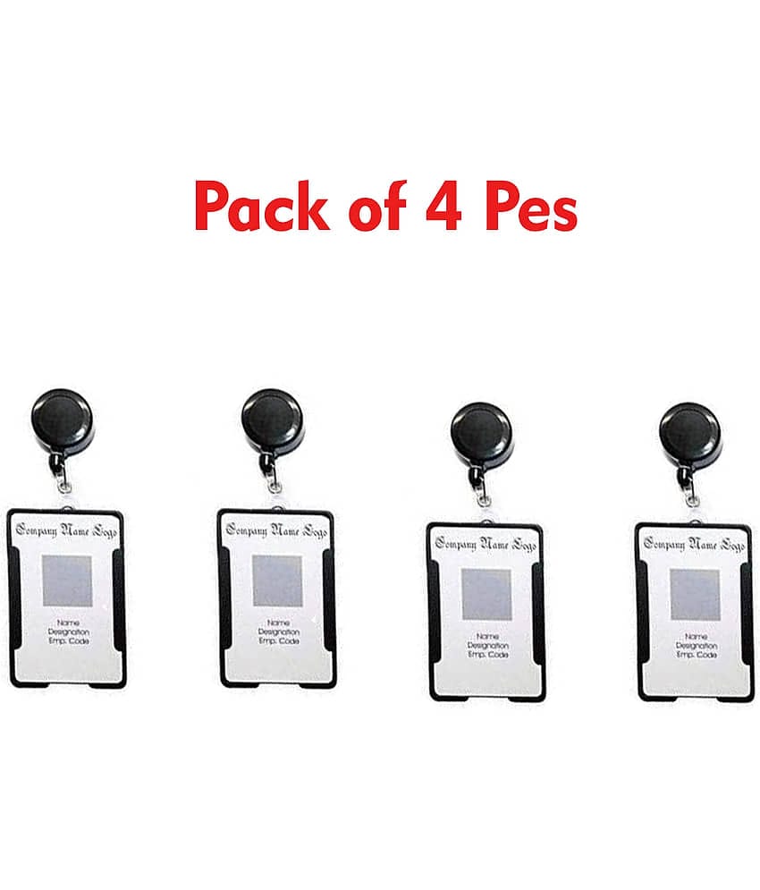 Dey's Plastic 4 ID Badge Holder ( pack of 4 )