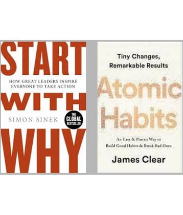 Atomic Habits- James +Start With Why: How Great Leaders Inspire Everyone To Take Action(Set of 2books)