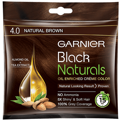 Garnier Hair Colour - Black Naturals, 20 G 4, Natural Brown