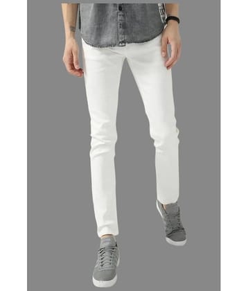 HALOGEN - White Denim Skinny Fit Men's Jeans ( Pack of 1 )
