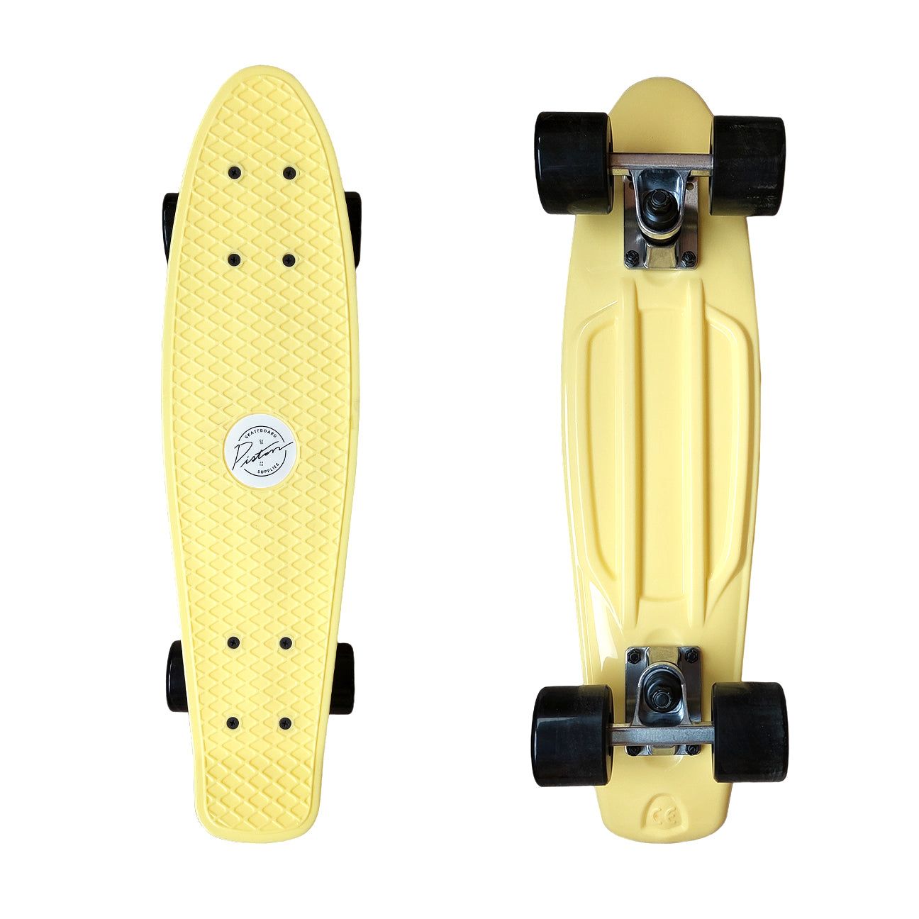 Piston plastic Skateboards for Kids 22 inches- Solid Colour-Yellow