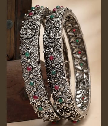 Sukkhi Silver Bangle Set ( Pack of 2 )