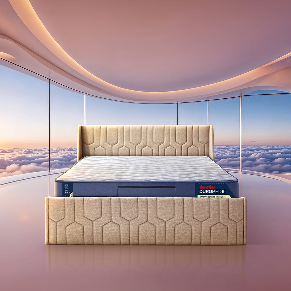 Wave Plus Adjustable Bed with Wave Kinect Strength Mattress-Queen 78" x 60" (1.98m x 152cm)