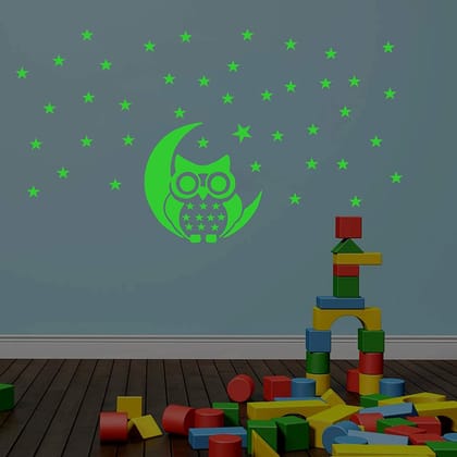 DreamKraft Glow in The Dark Kids Room Decor Radium Sticker (Green, 64 cm X 35 cm)