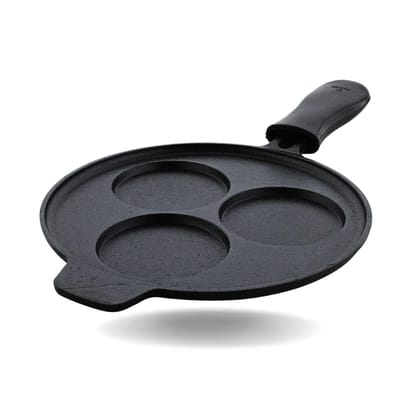 Trilonium Triple Seasoned Cast Iron Mini Uthapam Tawa 24 cms