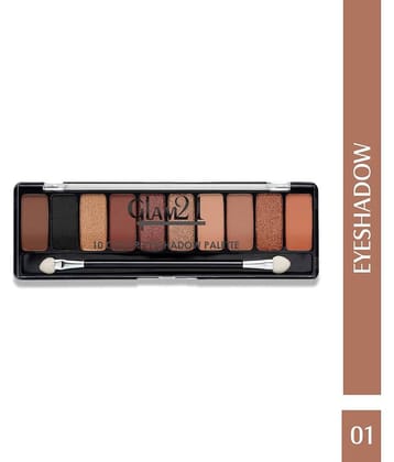 Glam21 10 Color Eyeshadow Palette LongLasting mattes and creamy shimmers 13.5g Shade-04