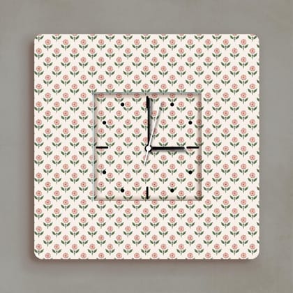 Timeless Motif – Mini Block Print Clock-11 Inches