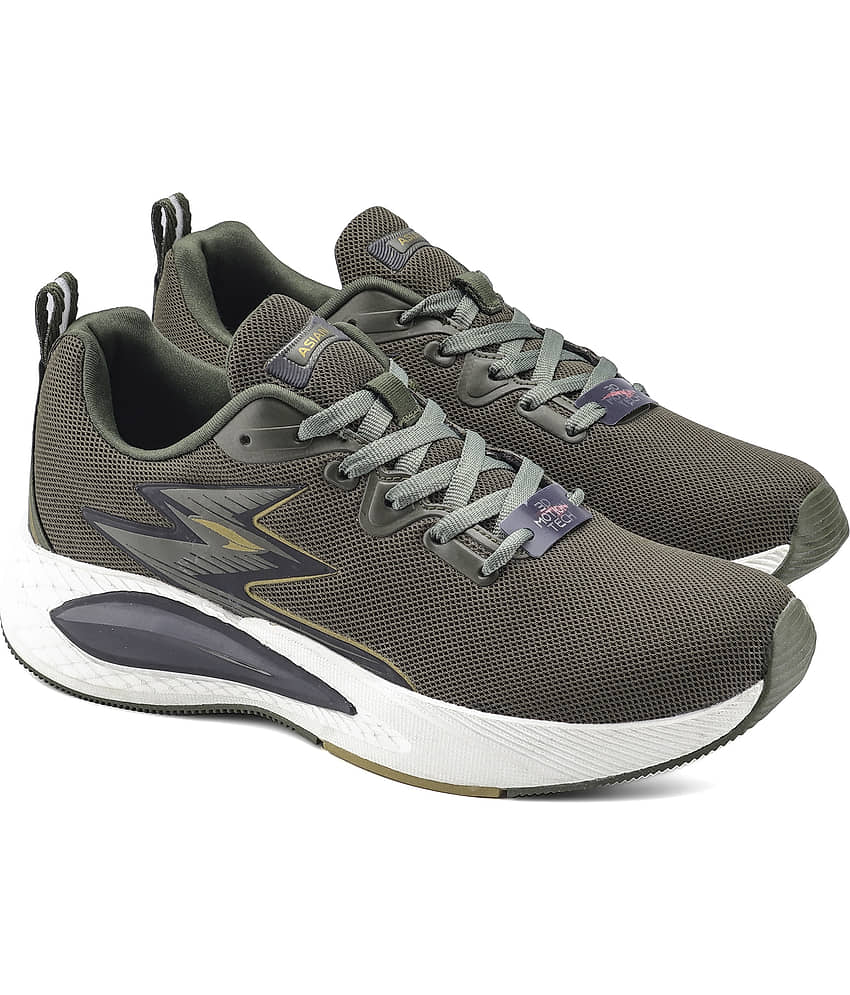 ASIAN PULSE-05 Olive Men's Sports Running Shoes