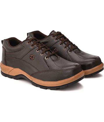 Enrich Field Mid Ankle Brown Safety Shoes