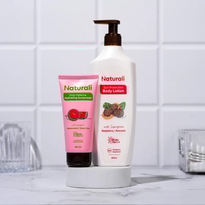 Naturali SPF Combo | Body Lotion & Sunscreen with SPF-400ml+100ml