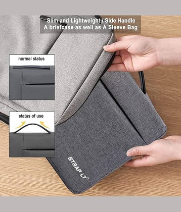 STRAPIT Grey Laptop Sleeves Bag