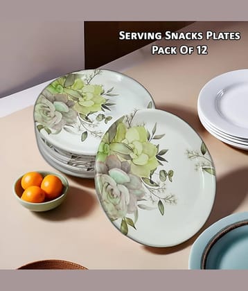 Inpro 12 Pcs Melamine Multi Color Quarter Plate